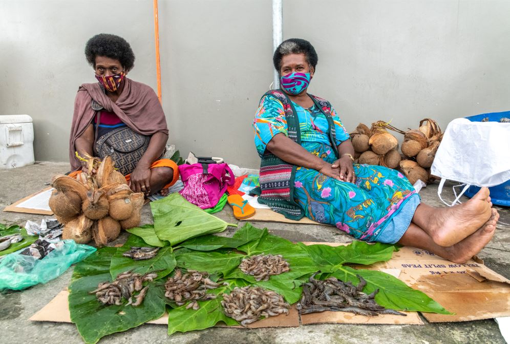Women at the market in Fiji