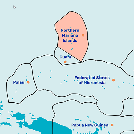 map of North Mariana Islands